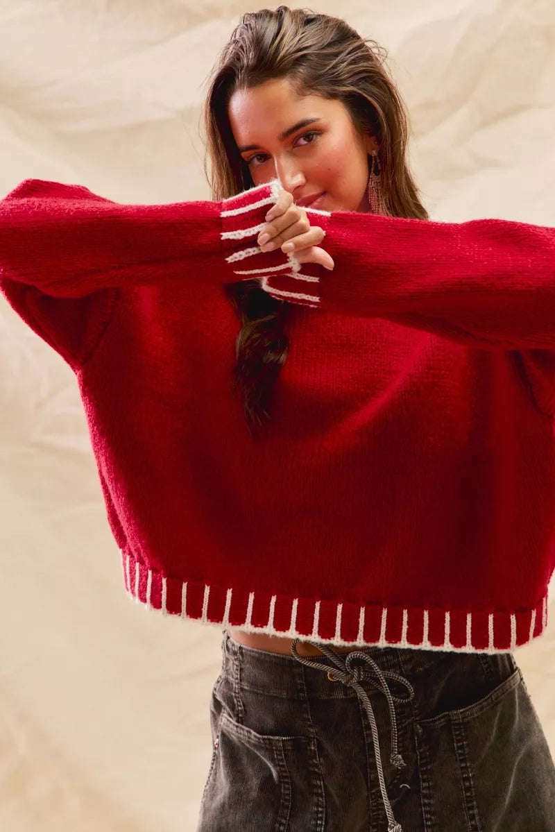 SO ME Loose Fit Christmas Holiday Sweater on Simply Obsessed