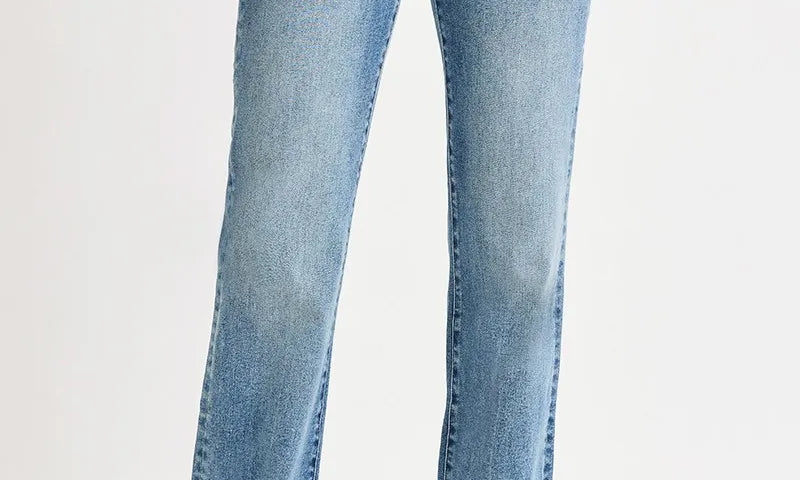 RISEN Full Size Tummy Control High Rise Straight Jeans Plus Size on Simply Obsessed