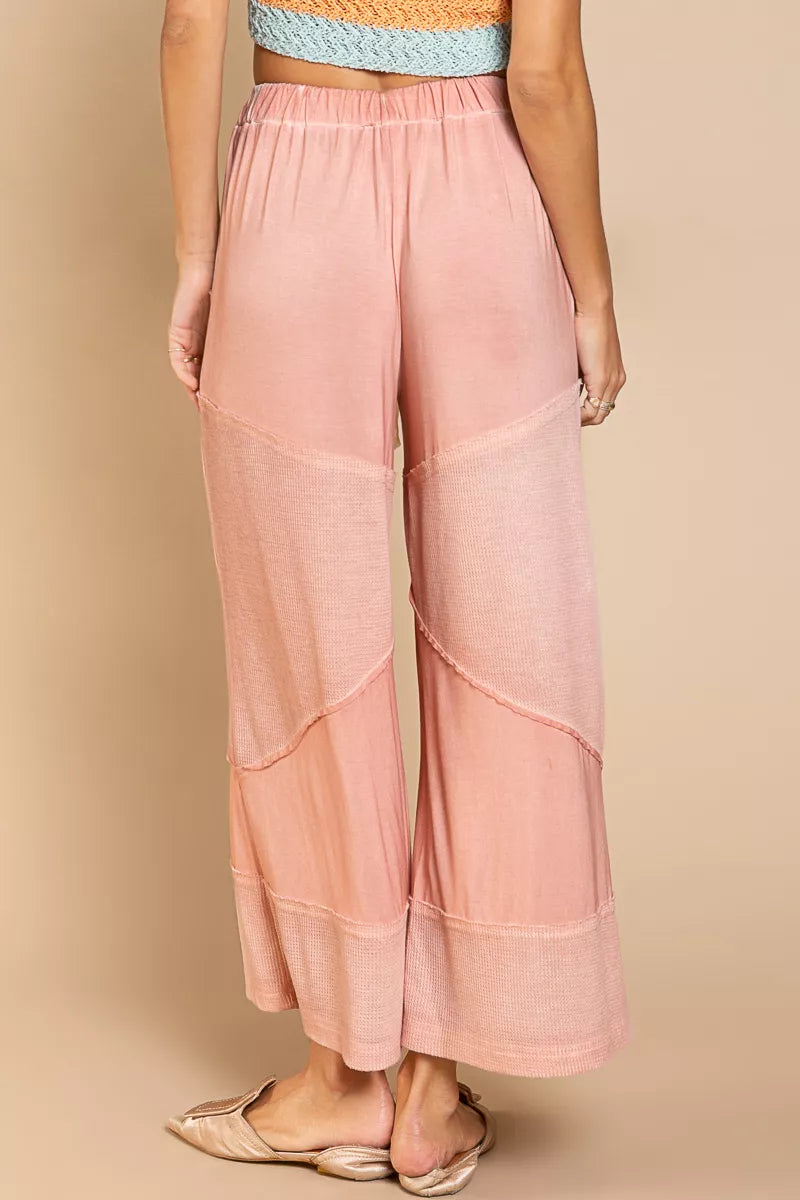 POL Elastic Waistband Wide Leg Pants with Drawstring on Simply Obsessed