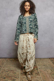 POL Camouflage Print Long Sleeve Top on Simply Obsessed