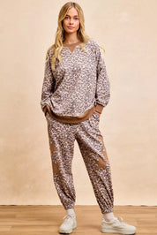BiBi Leopard Printed French Terry Sweatshirt on Simply Obsessed
