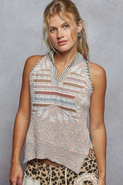 POL Striped Collar Sweater Vest on Simply Obsessed