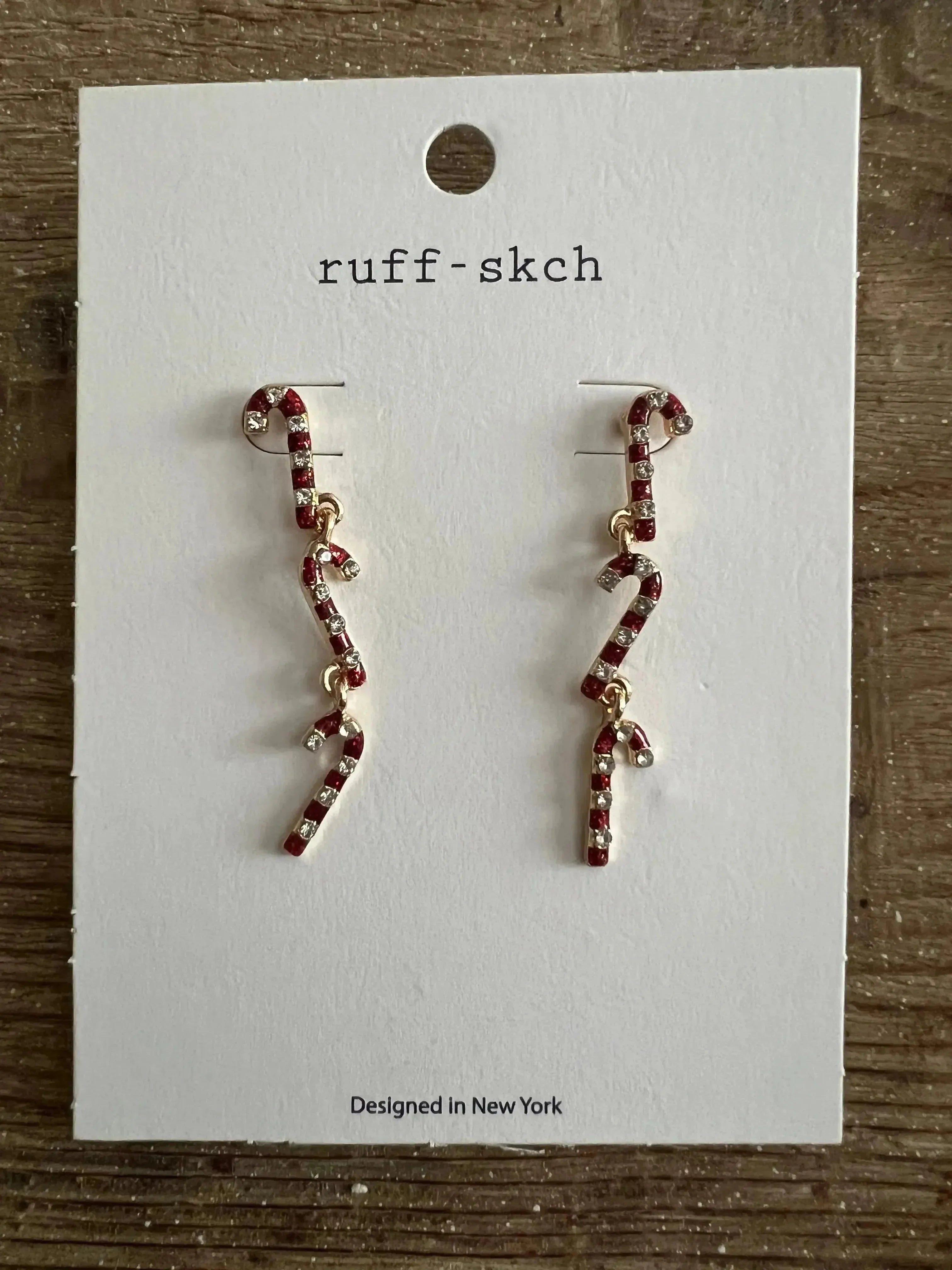 Dainty Candy Cane Earrings on Simply Obsessed