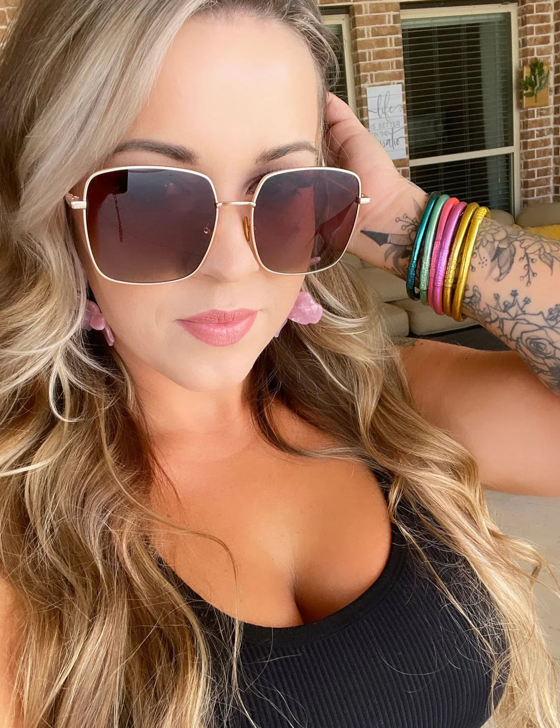 DAX Saint Brown Sunglasses on Simply Obsessed