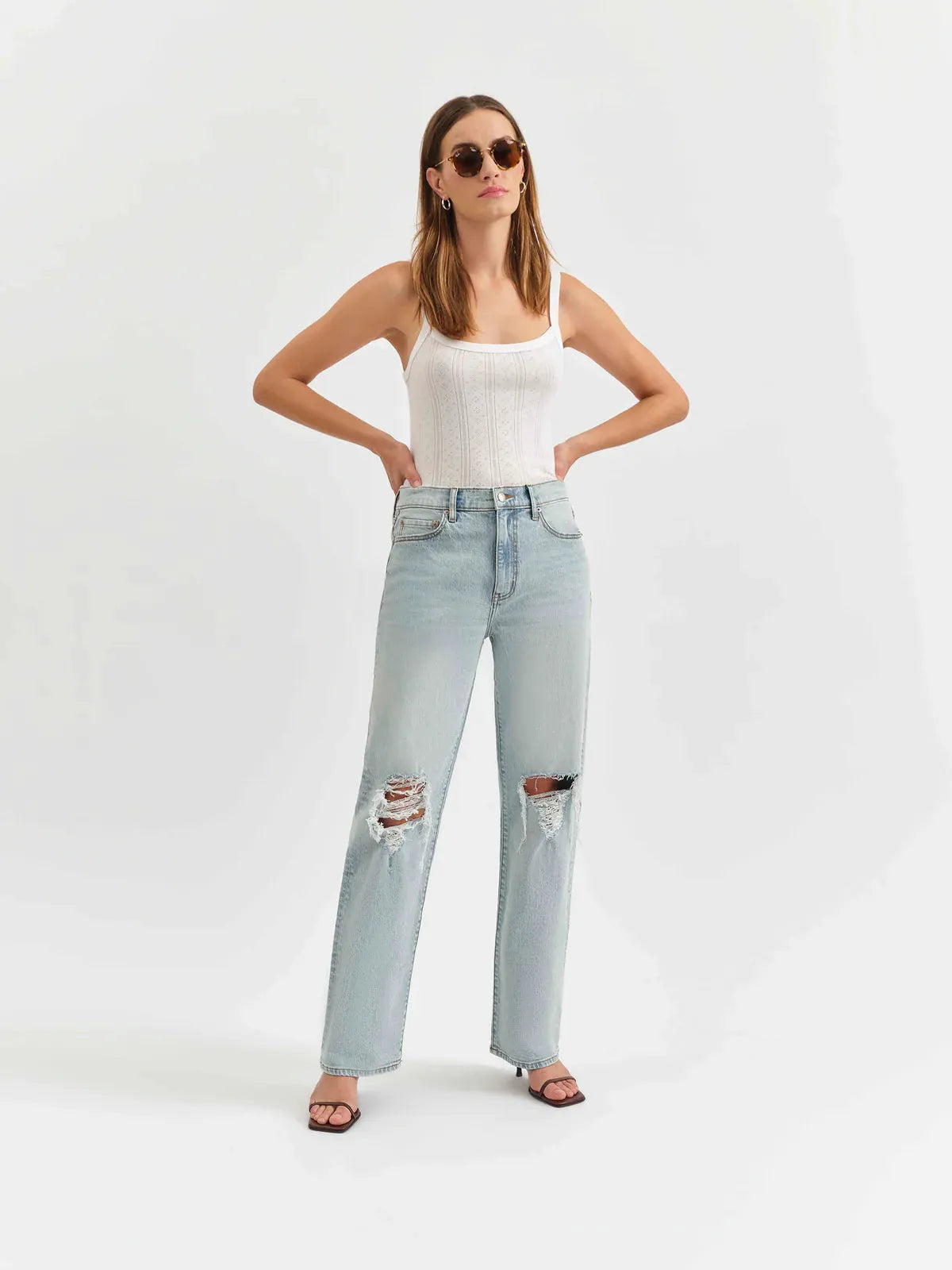 DAZE 1999 Slouch 90's Fit Jeans - BULL'S EYE DISTRESSED on Simply Obsessed