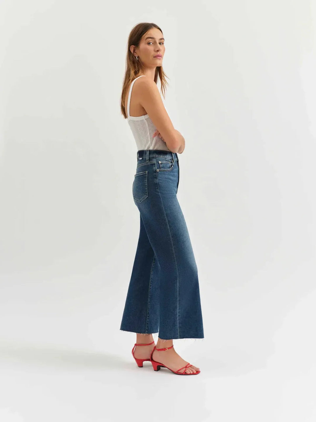 DAZE Pleaser High Rise Wide Ankle Jeans - UPTOWN on Simply Obsessed
