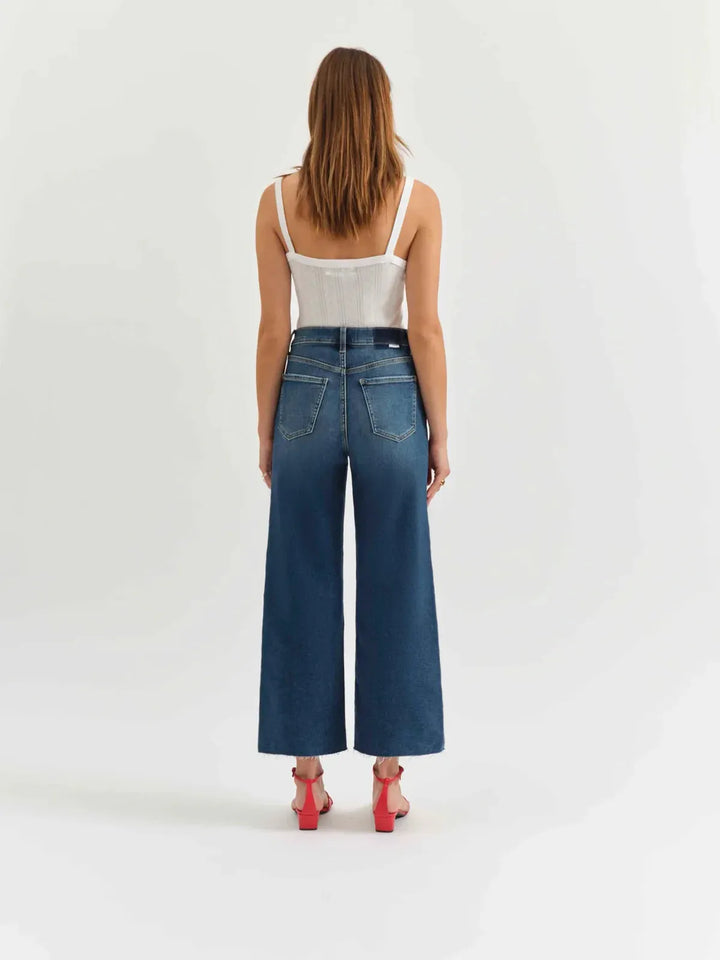 DAZE Pleaser High Rise Wide Ankle Jeans - UPTOWN on Simply Obsessed