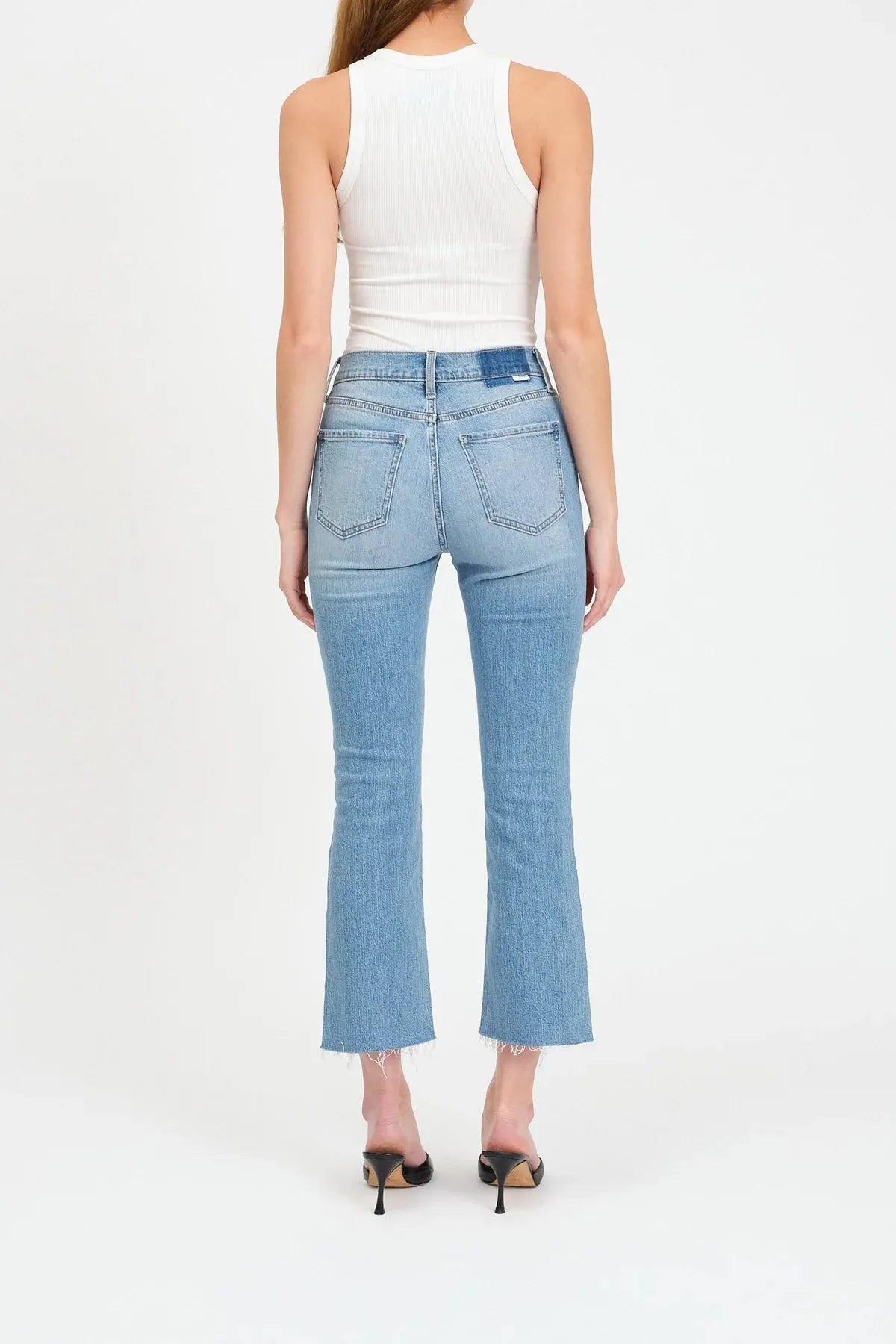 DAZE Shy Girl High Rise Crop Flare Jeans - MARINA VINTAGE on Simply Obsessed