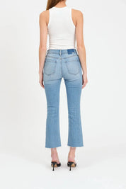 DAZE Shy Girl High Rise Crop Flare Jeans - MARINA VINTAGE on Simply Obsessed