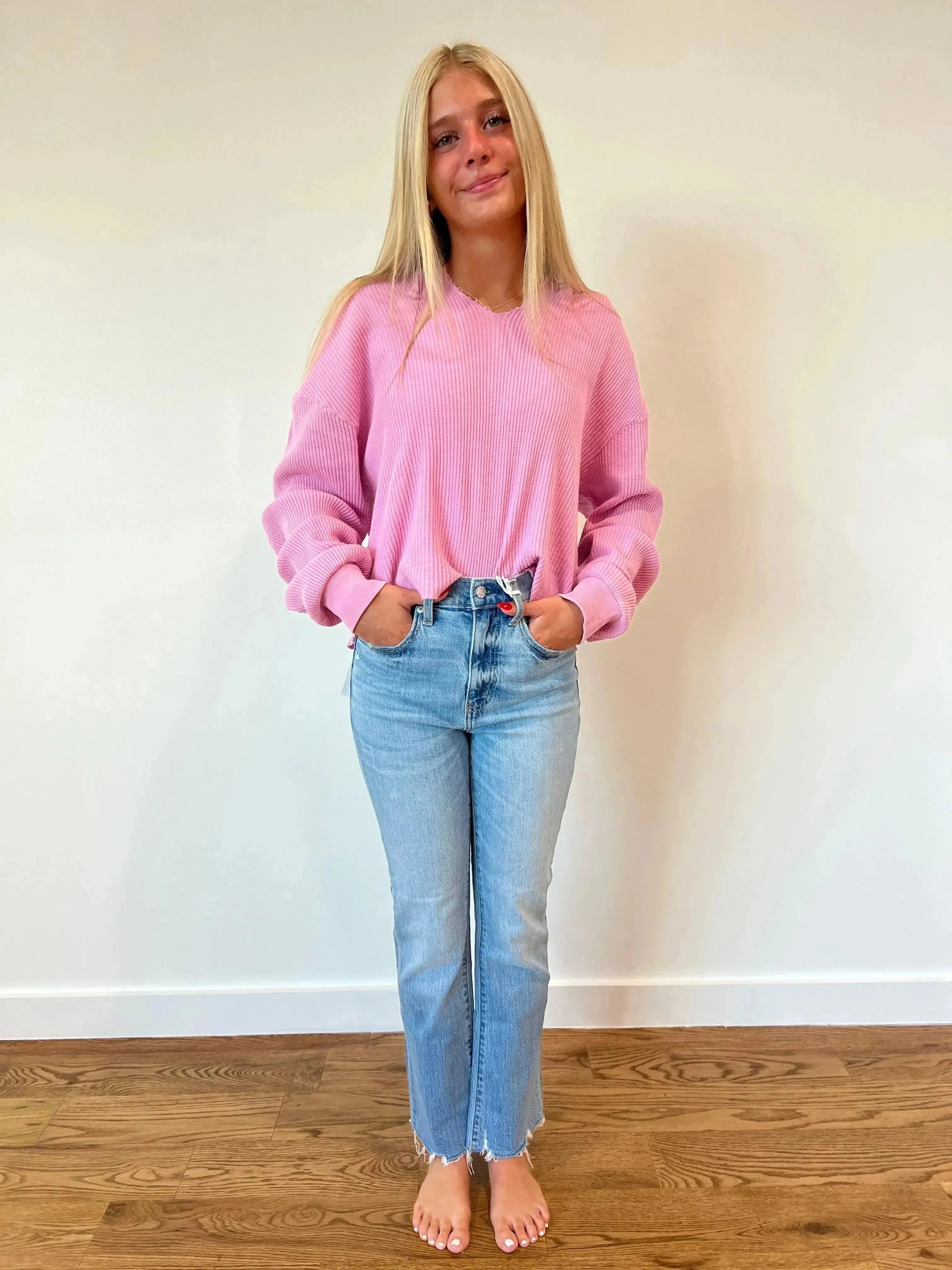DAZE Shy Girl High Rise Crop Flare Jeans - MARINA VINTAGE on Simply Obsessed