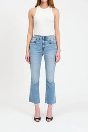 DAZE Shy Girl High Rise Crop Flare Jeans - MARINA VINTAGE on Simply Obsessed