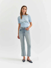 DAZE Shy Girl High Rise Crop Flare Jeans - MIRACLE on Simply Obsessed