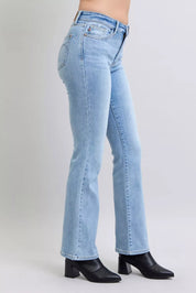 Judy Blue Mid Rise Thermal Bootcut Jeans on Simply Obsessed