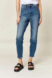 JUDY BLUE Full Size Tummy Control High Waist Slim Jeans on Simply Obsessed