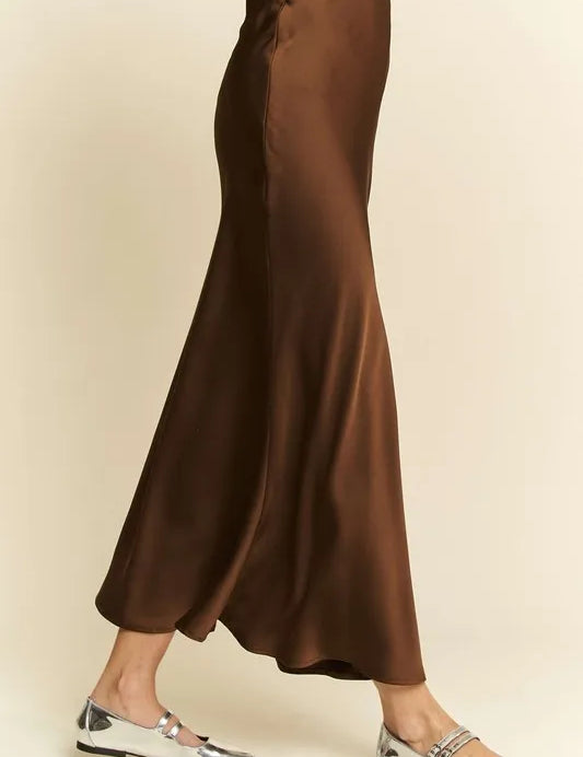 Davi & Dani High Waist Midi Skirt on Simply Obsessed