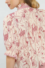 UMGEE Mixed Print Button Front Top **DEBUT SALE** on Simply Obsessed