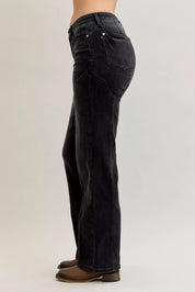 Judy Blue Mid Rise Straight Western Seam Detail Jeans on Simply Obsessed