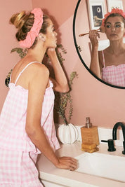 Lime 'N' Chili Gingham Ruffle Trim Cami and Shorts Pajama Set on Simply Obsessed