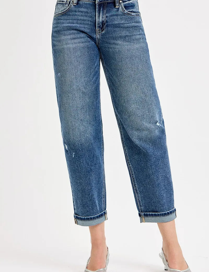 RISEN Full Size Low Rise Crop Boyfriend Jeans Plus Size on Simply Obsessed
