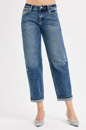 RISEN Full Size Low Rise Crop Boyfriend Jeans Plus Size on Simply Obsessed