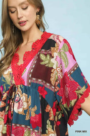 UMGEE Abstract Print V-Neck Mini Dress **FALL DEBUT SALE** on Simply Obsessed