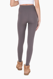 MONO B DOORBUSTER Fleece-Lined High Waisted Leggings-BRONZE on Simply Obsessed