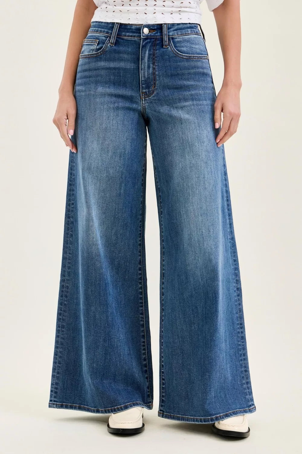 JUDY BLUE High Waist Palazzo Jeans on Simply Obsessed