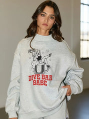 BUCKETLIST Dive Bar Babe Mock-Neck Sweatshirt on Simply Obsessed