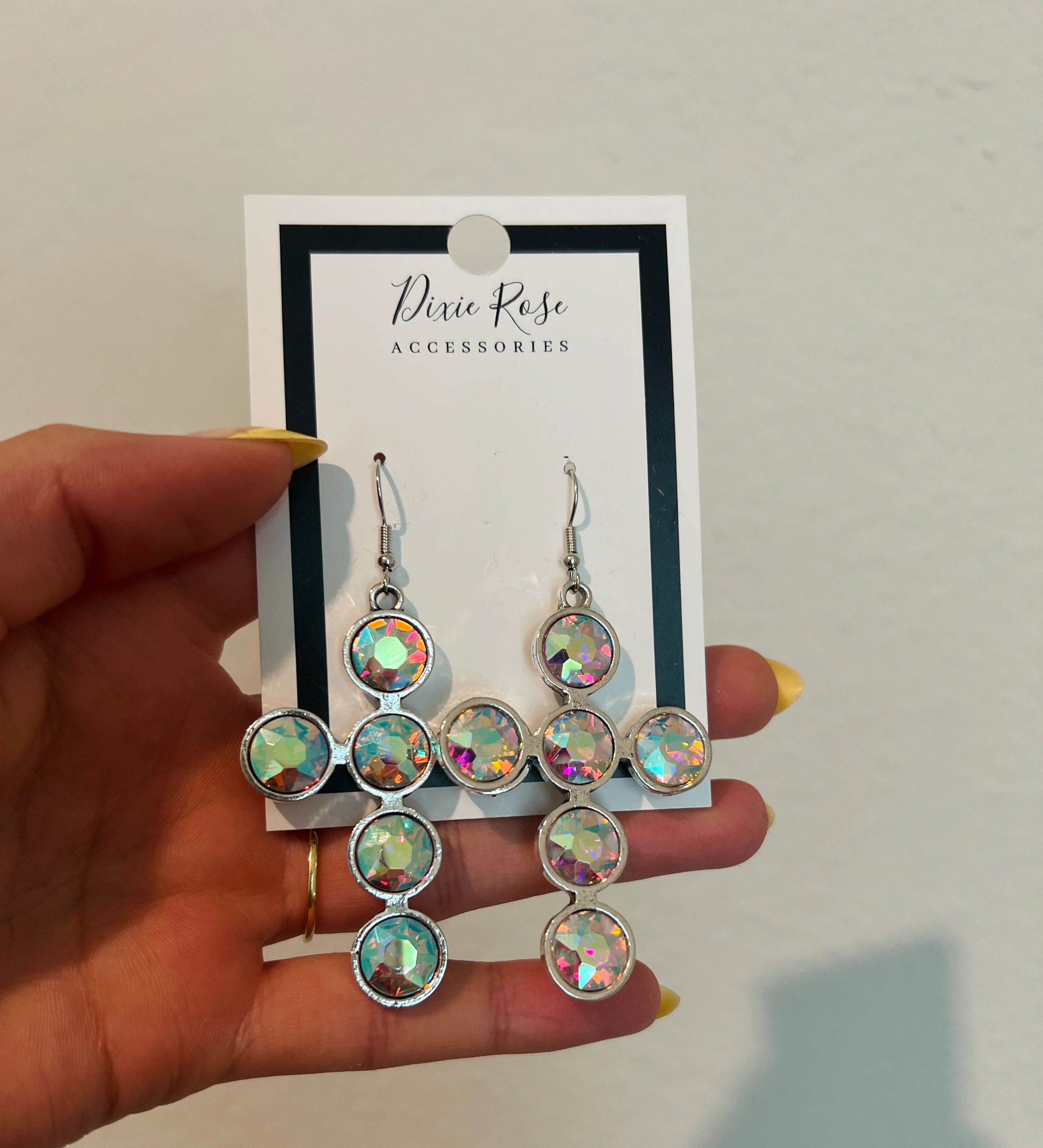 DIXIE ROSE AB Cross Earrings on Simply Obsessed