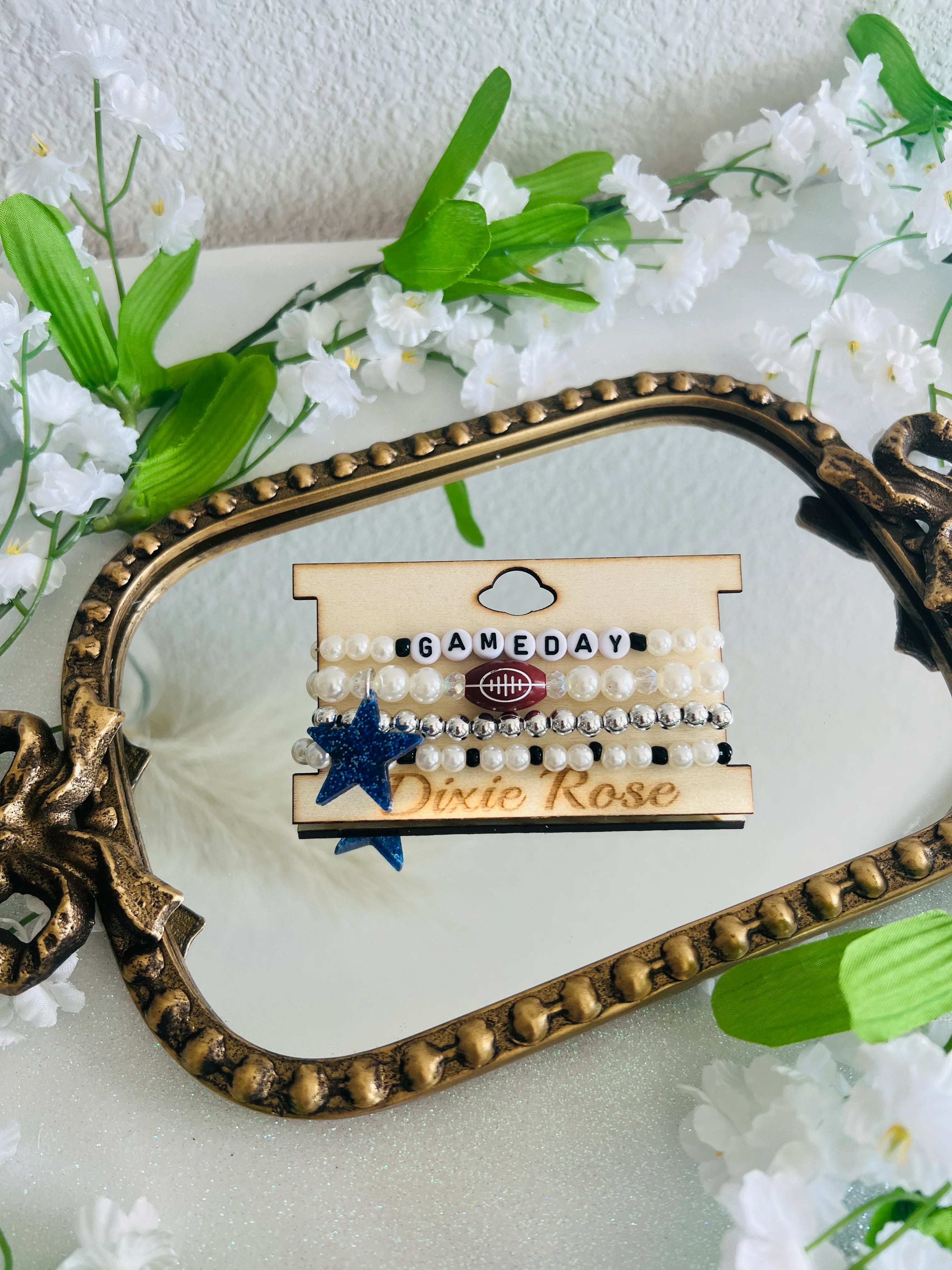 DIXIE ROSE Blue Gameday Bracelet Stack on Simply Obsessed