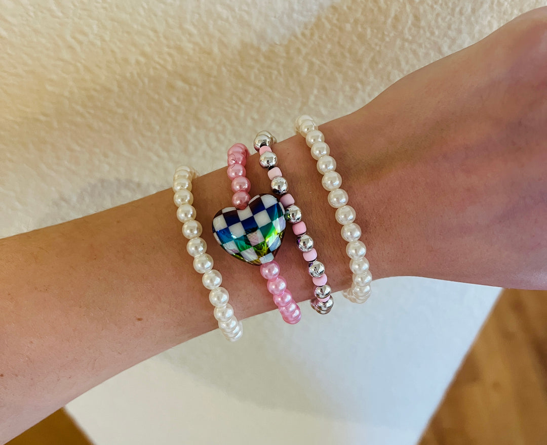 DIXIE ROSE Checkered Heart Stack on Simply Obsessed