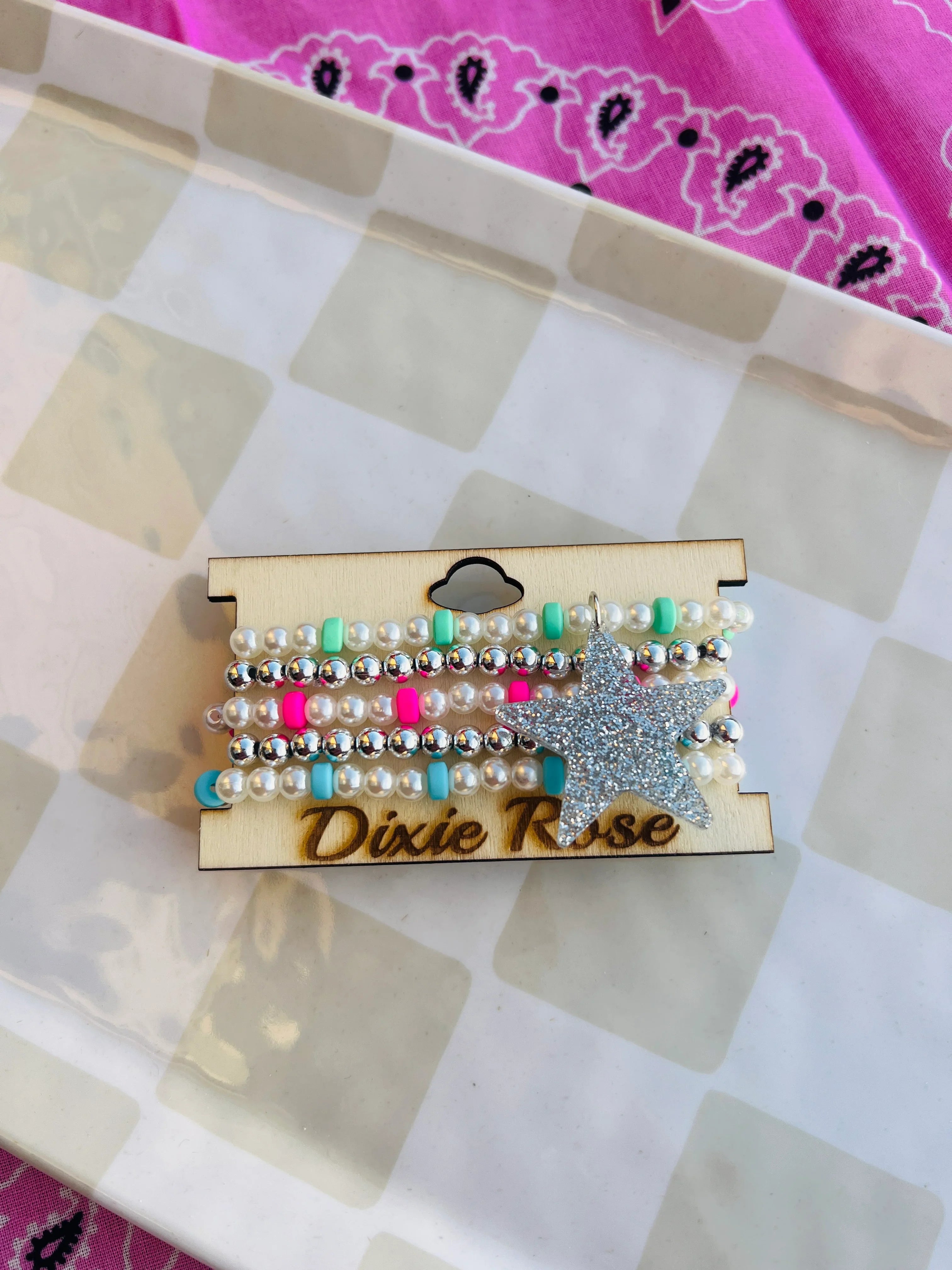 DIXIE ROSE Glitter Star Bracelet Stack on Simply Obsessed