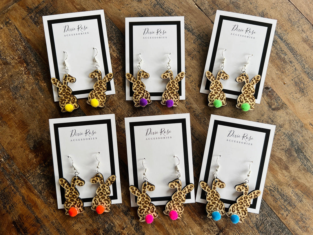 DIXIE ROSE Leopard Bunny Earrings on Simply Obsessed