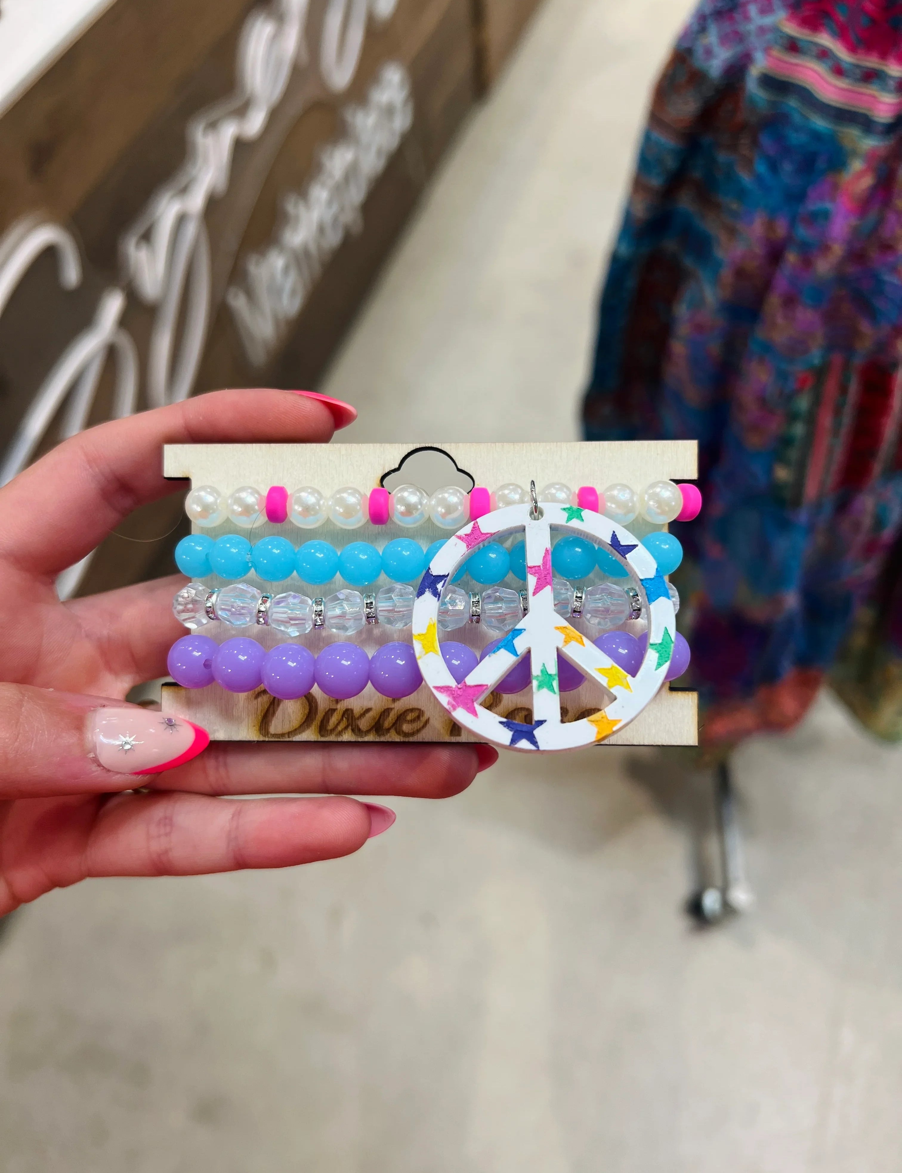 DIXIE ROSE Multi Star Peace Bracelet Stack on Simply Obsessed
