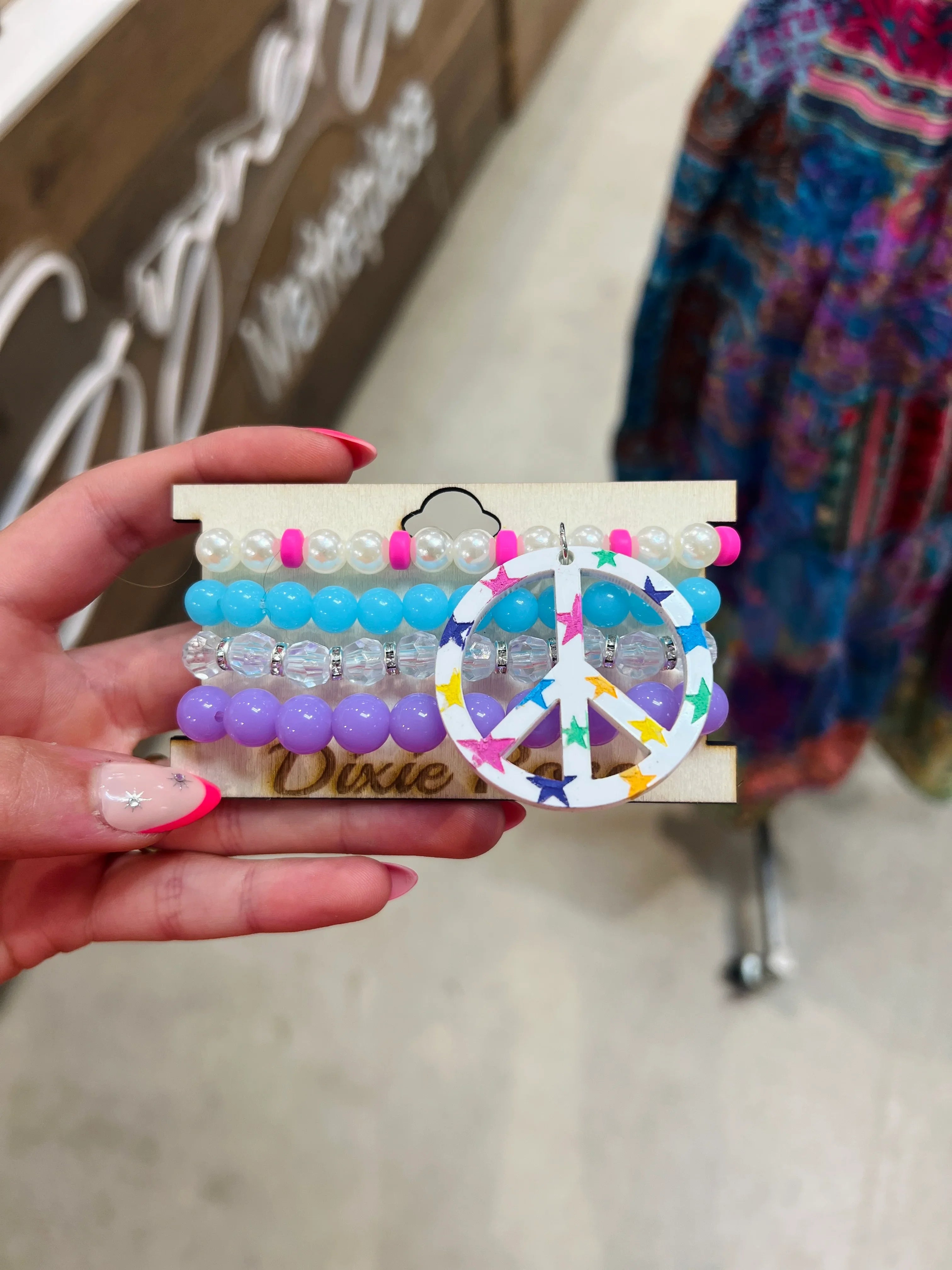DIXIE ROSE Multi Star Peace Bracelet Stack on Simply Obsessed