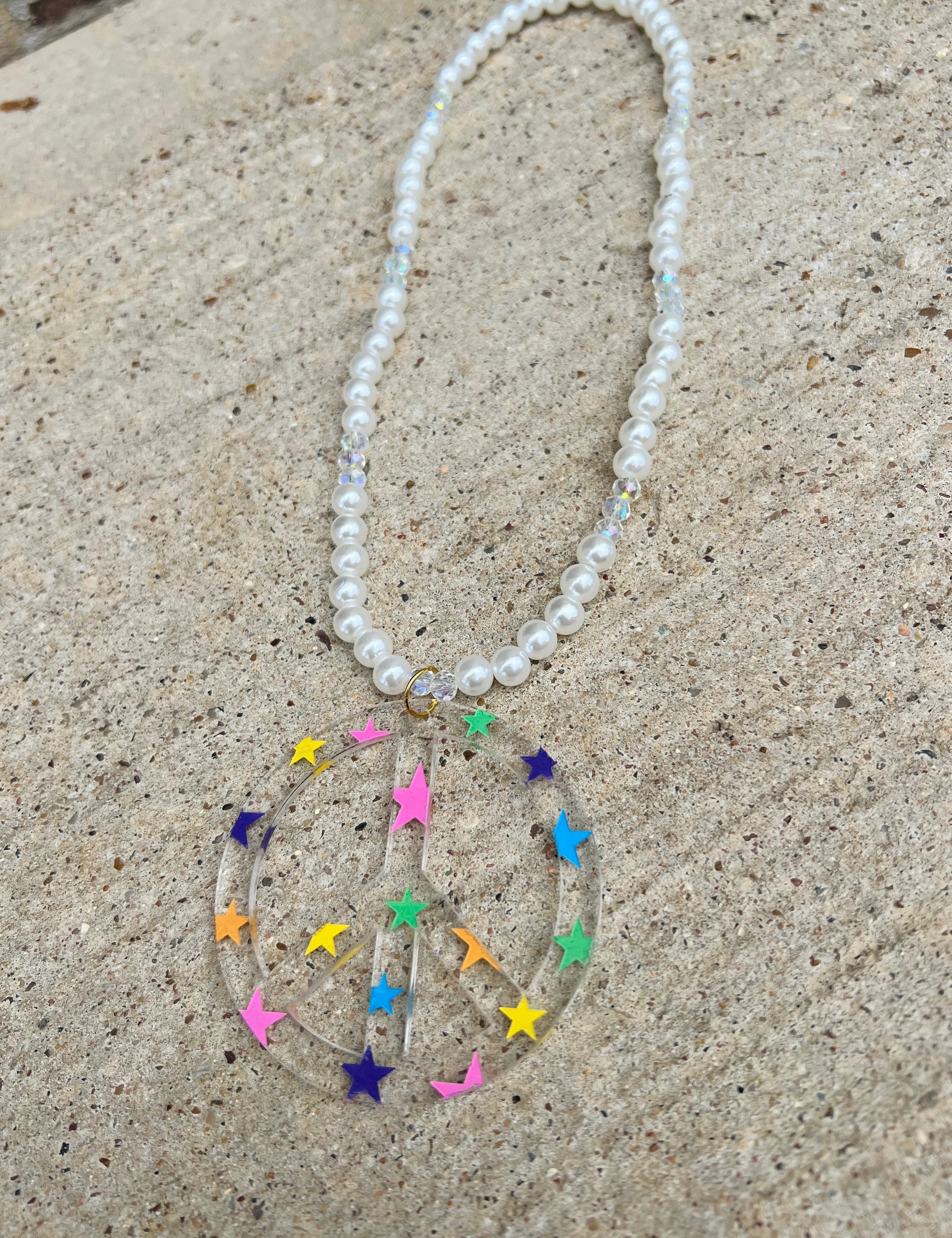 DIXIE ROSE Multi Star Peace Sign Car Charm on Simply Obsessed