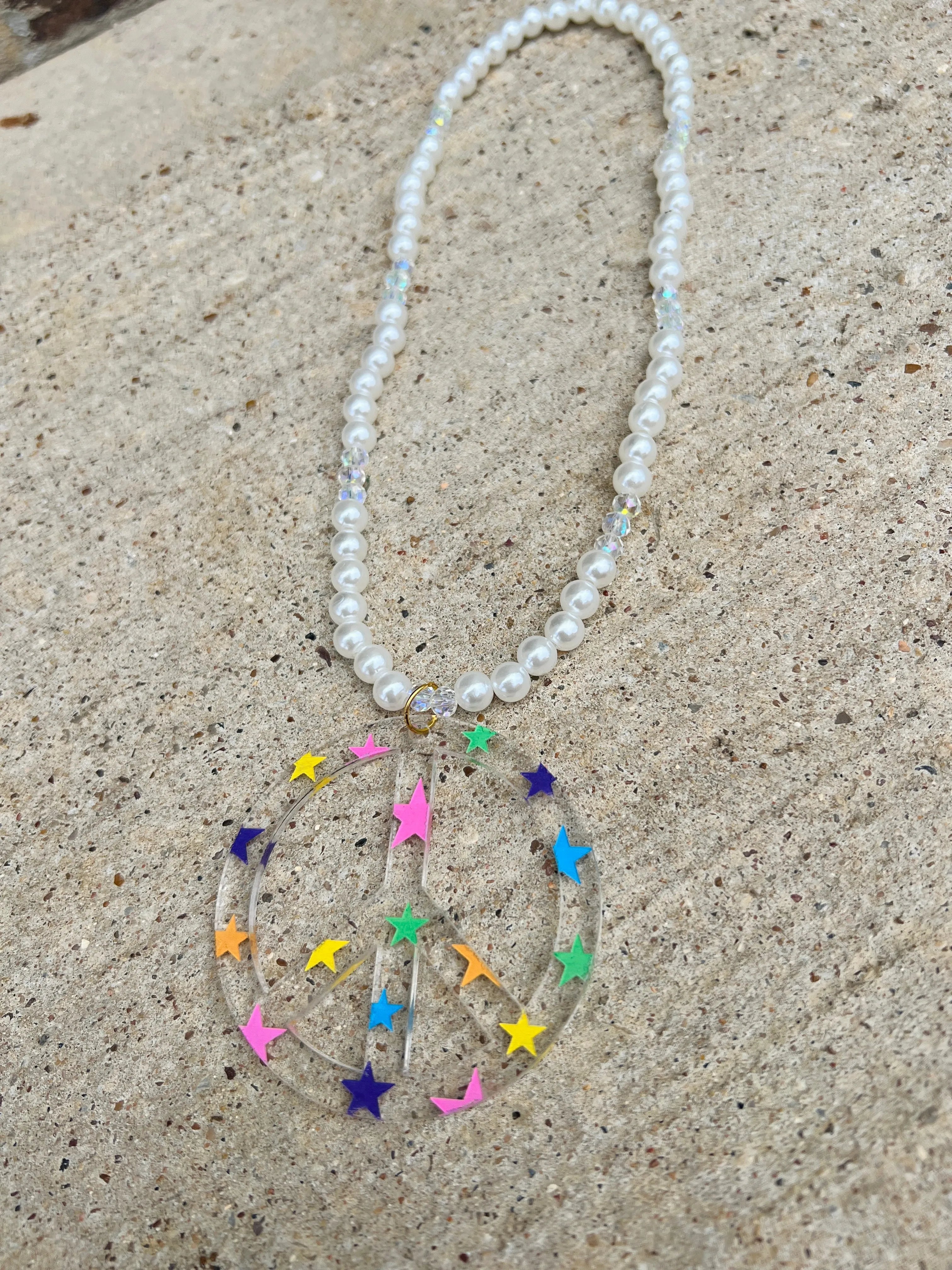 DIXIE ROSE Multi Star Peace Sign Car Charm on Simply Obsessed