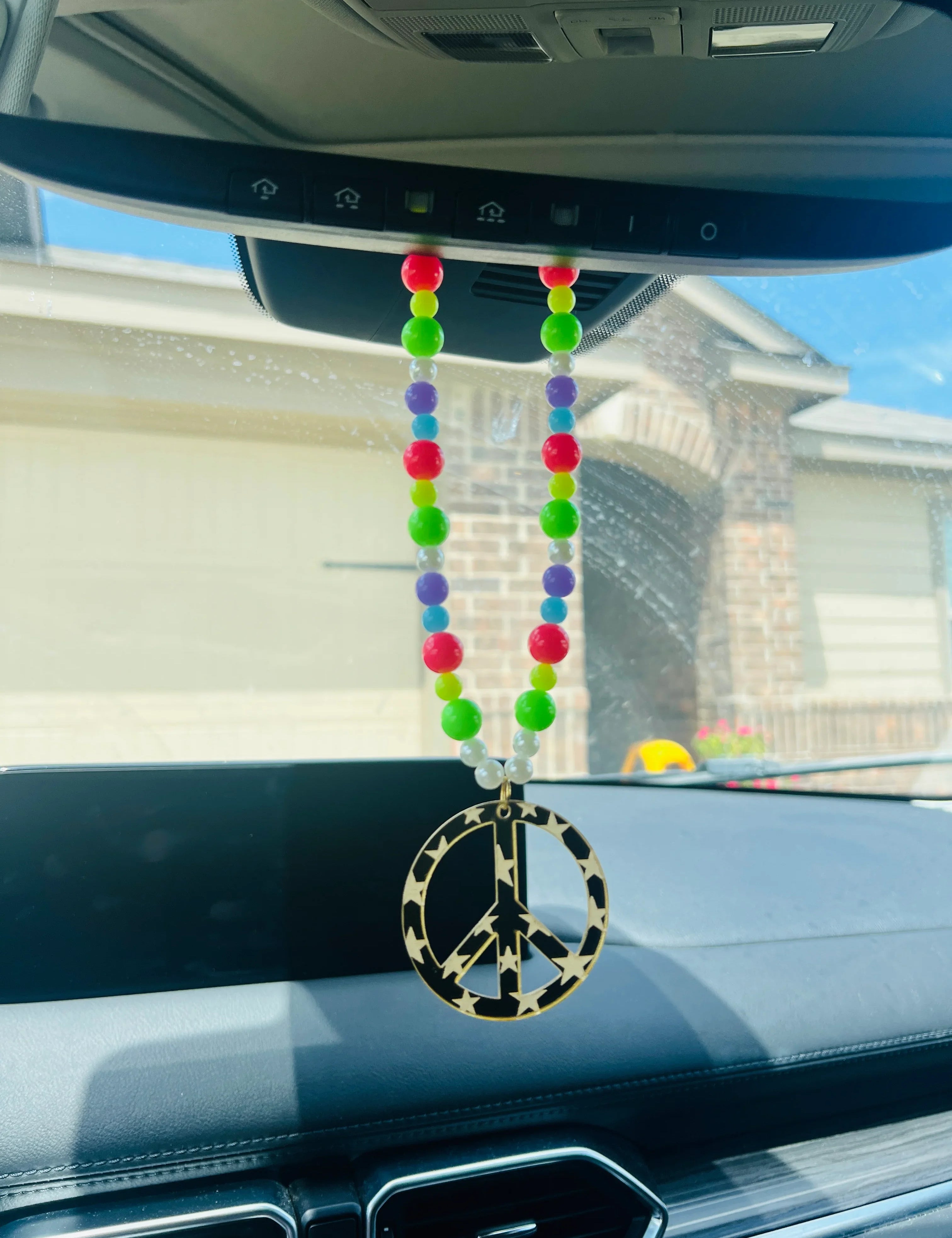 DIXIE ROSE Peace Sign Car Charm on Simply Obsessed