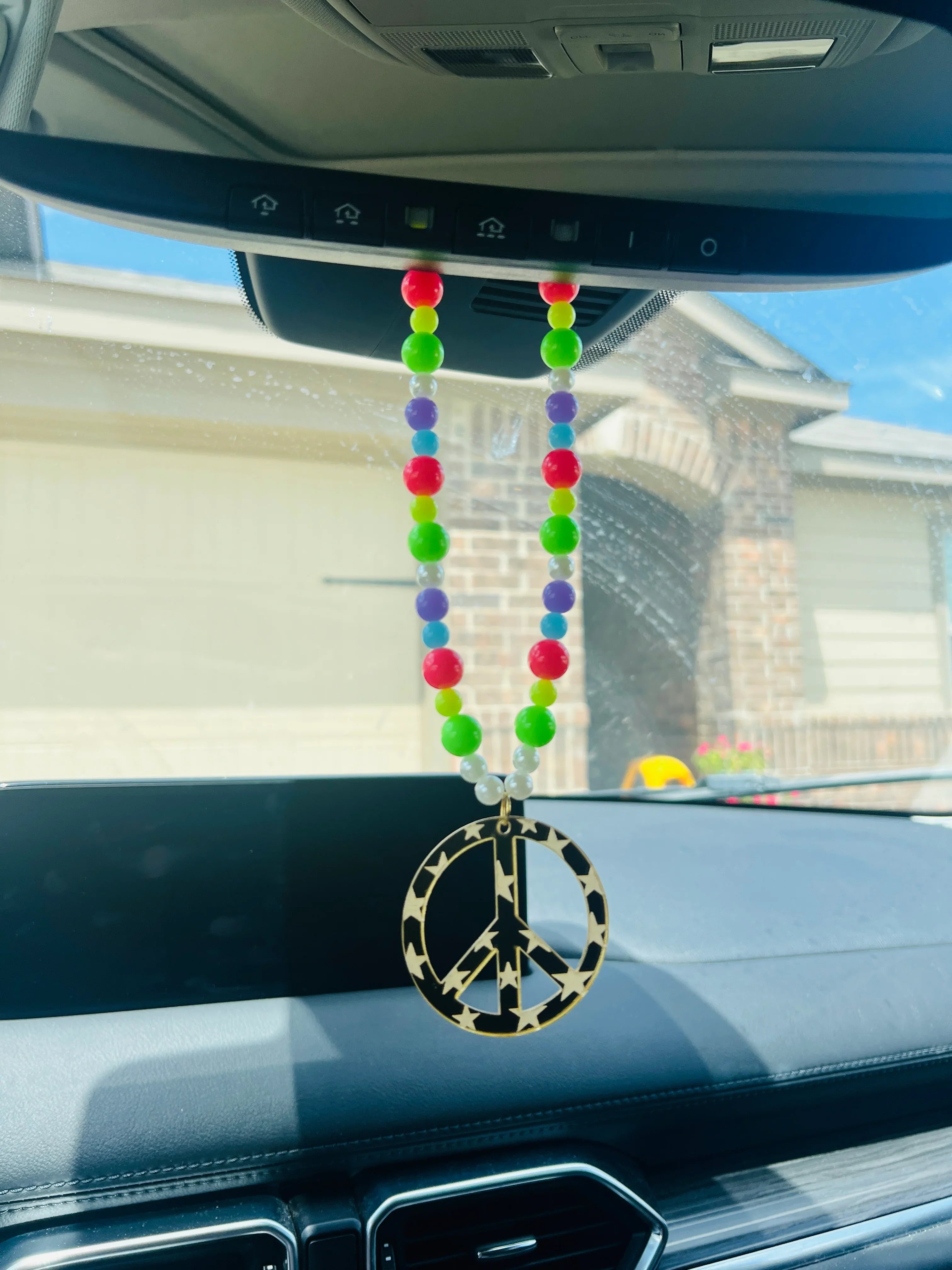 DIXIE ROSE Peace Sign Car Charm on Simply Obsessed
