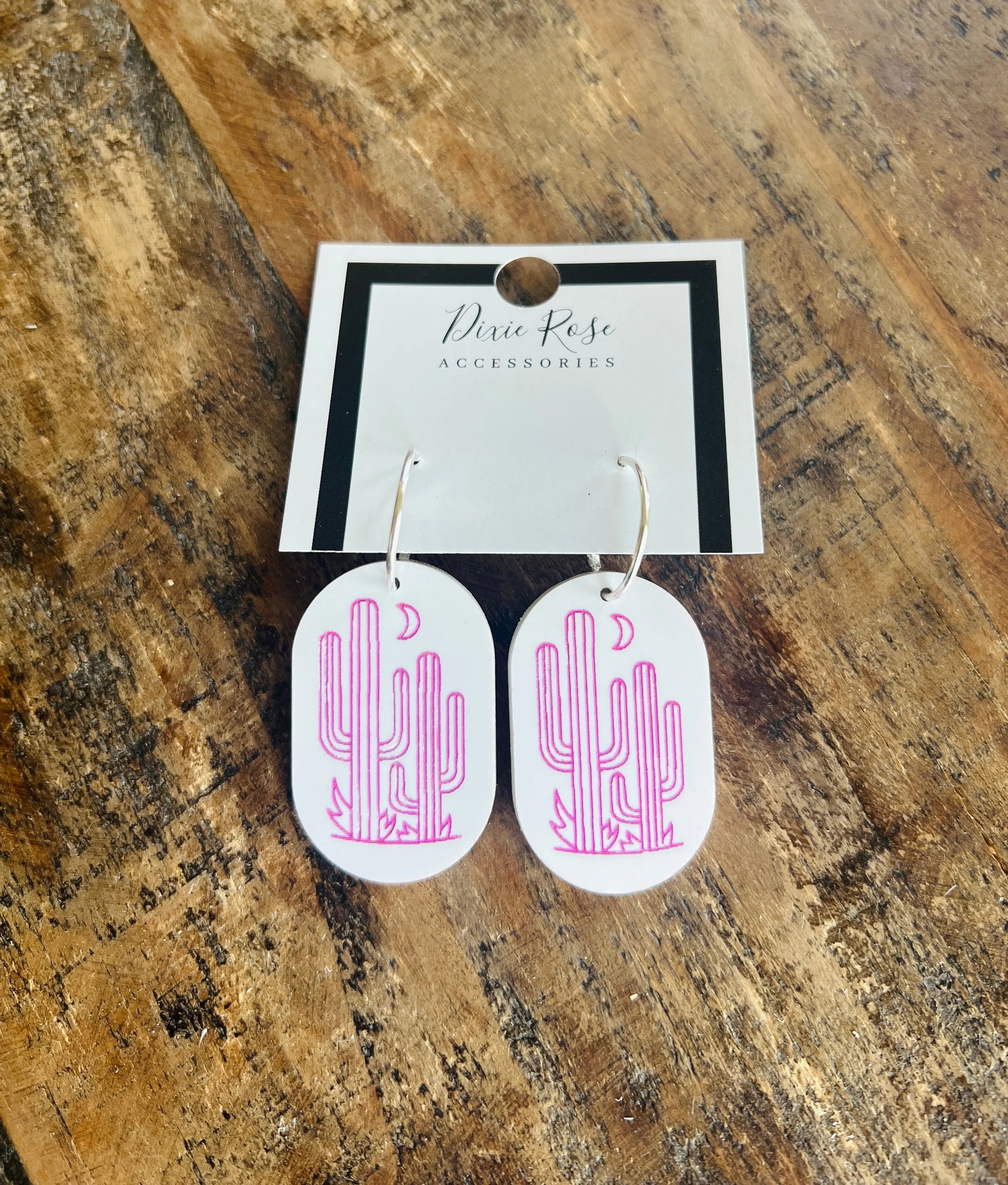 DIXIE ROSE Pink Cactus Earrings on Simply Obsessed