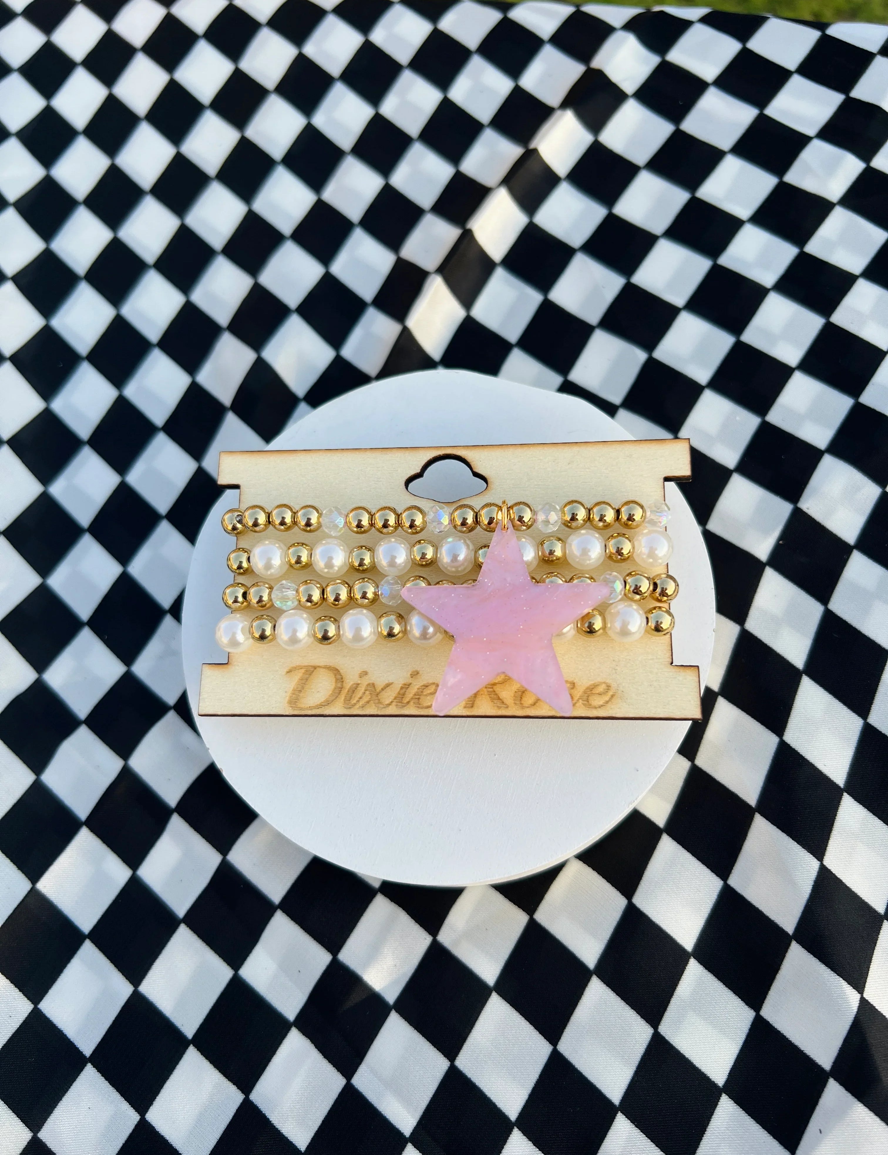 DIXIE ROSE Pink Star Bracelet Stack on Simply Obsessed