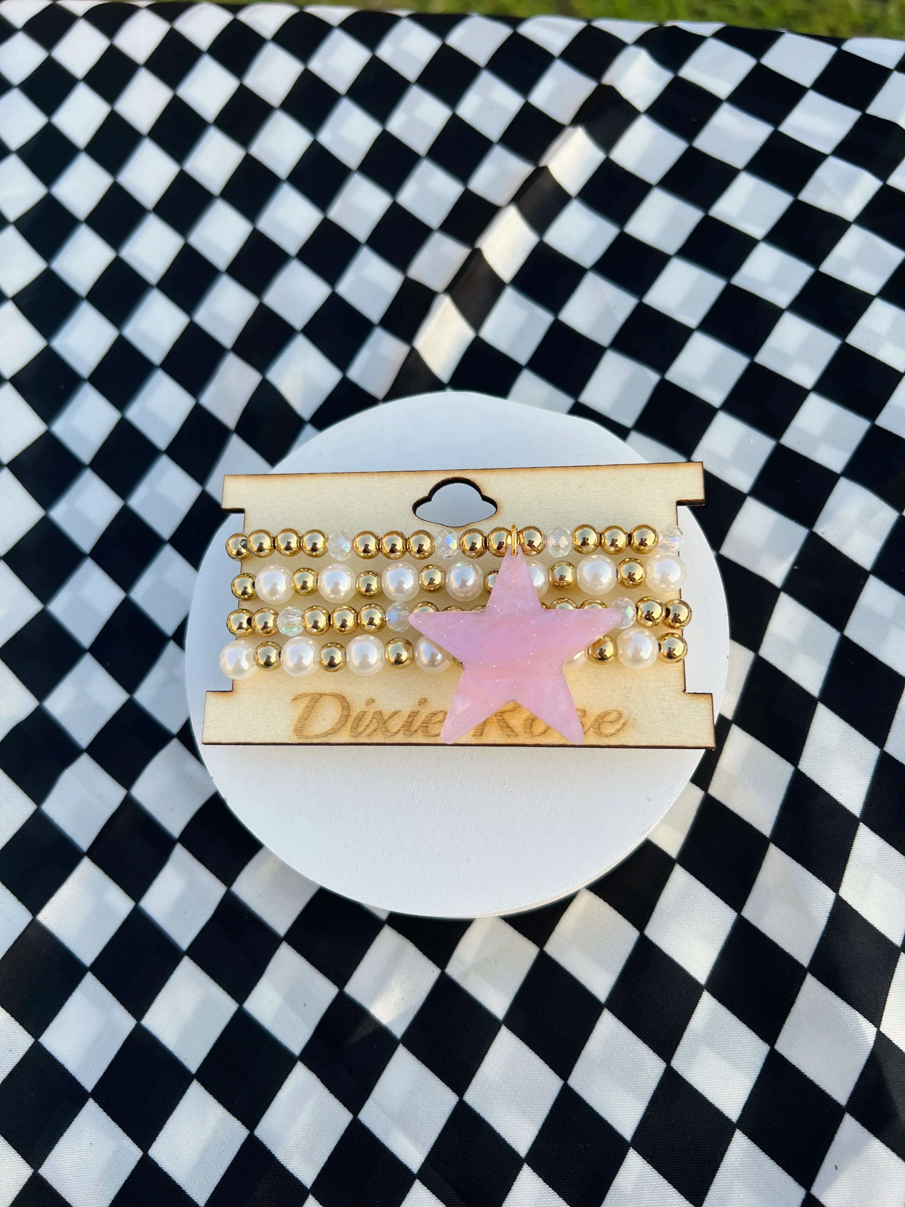DIXIE ROSE Pink Star Bracelet Stack on Simply Obsessed