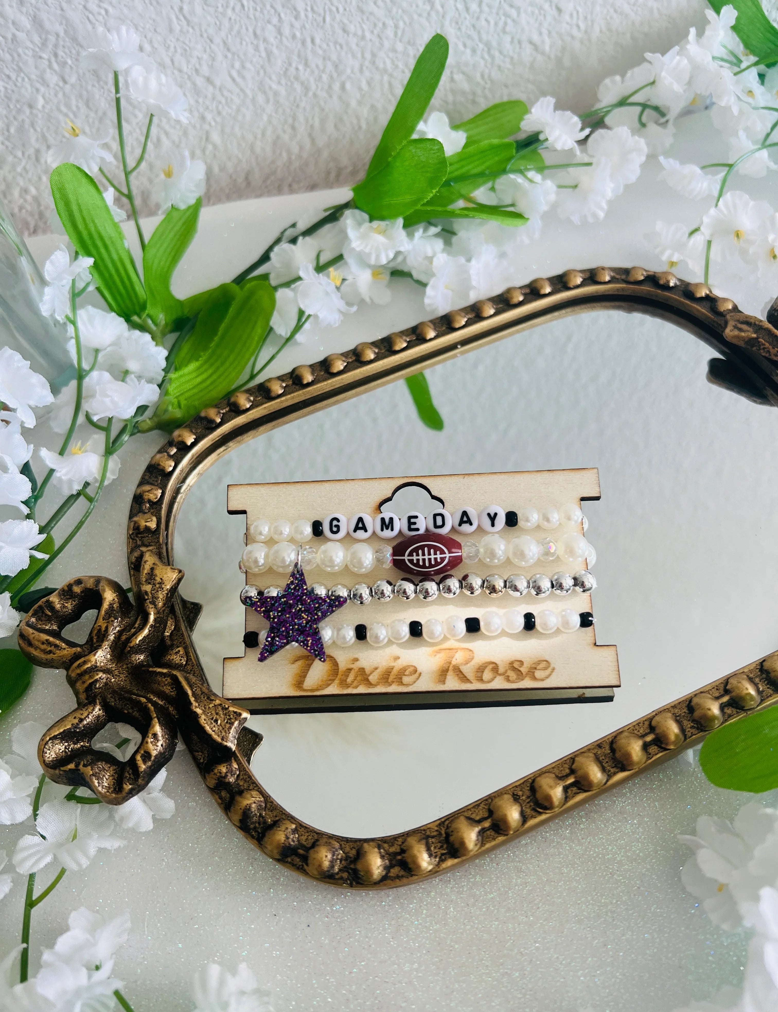 DIXIE ROSE Purple Gameday Bracelet Stack on Simply Obsessed