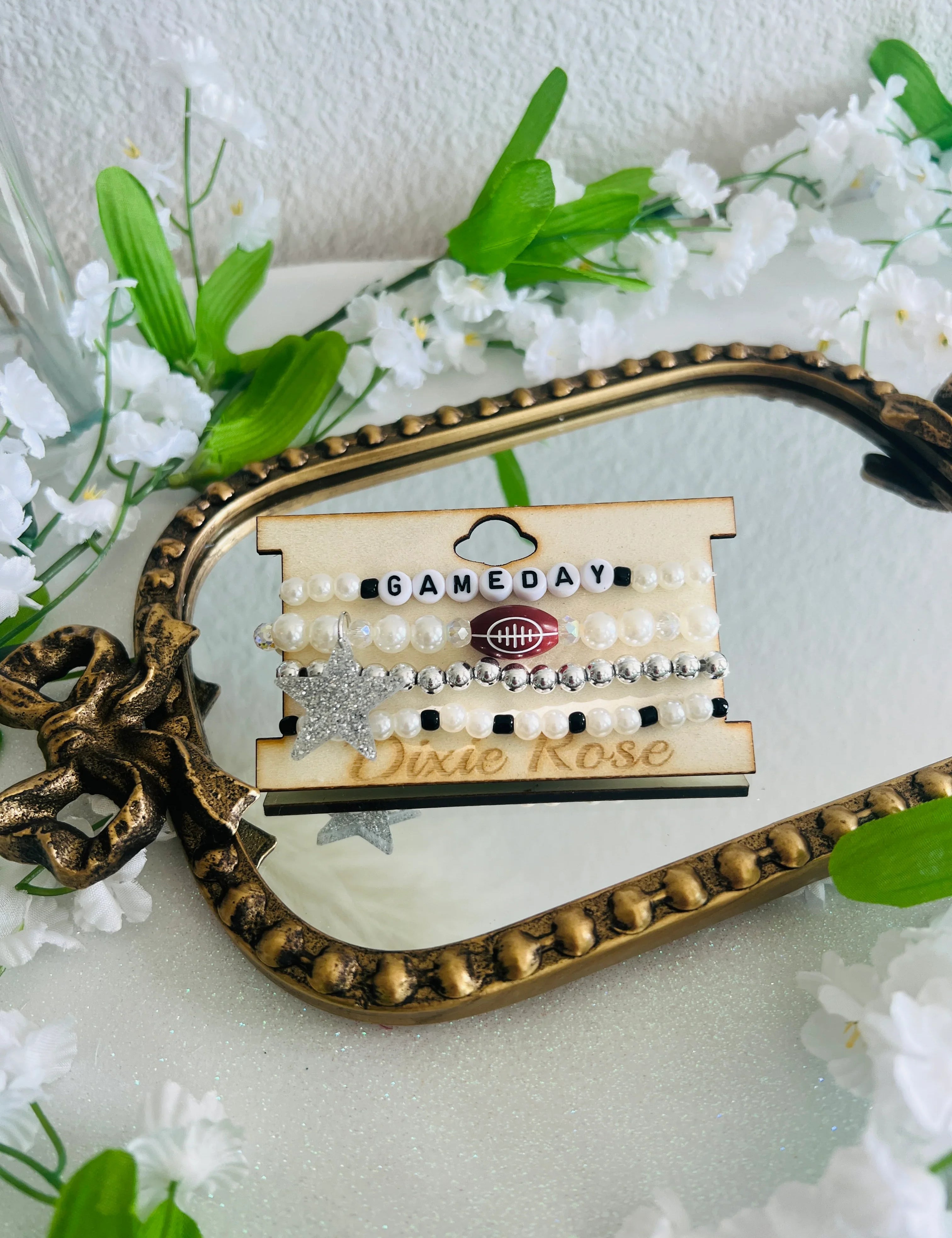 DIXIE ROSE Silver Gameday Bracelet Stack on Simply Obsessed