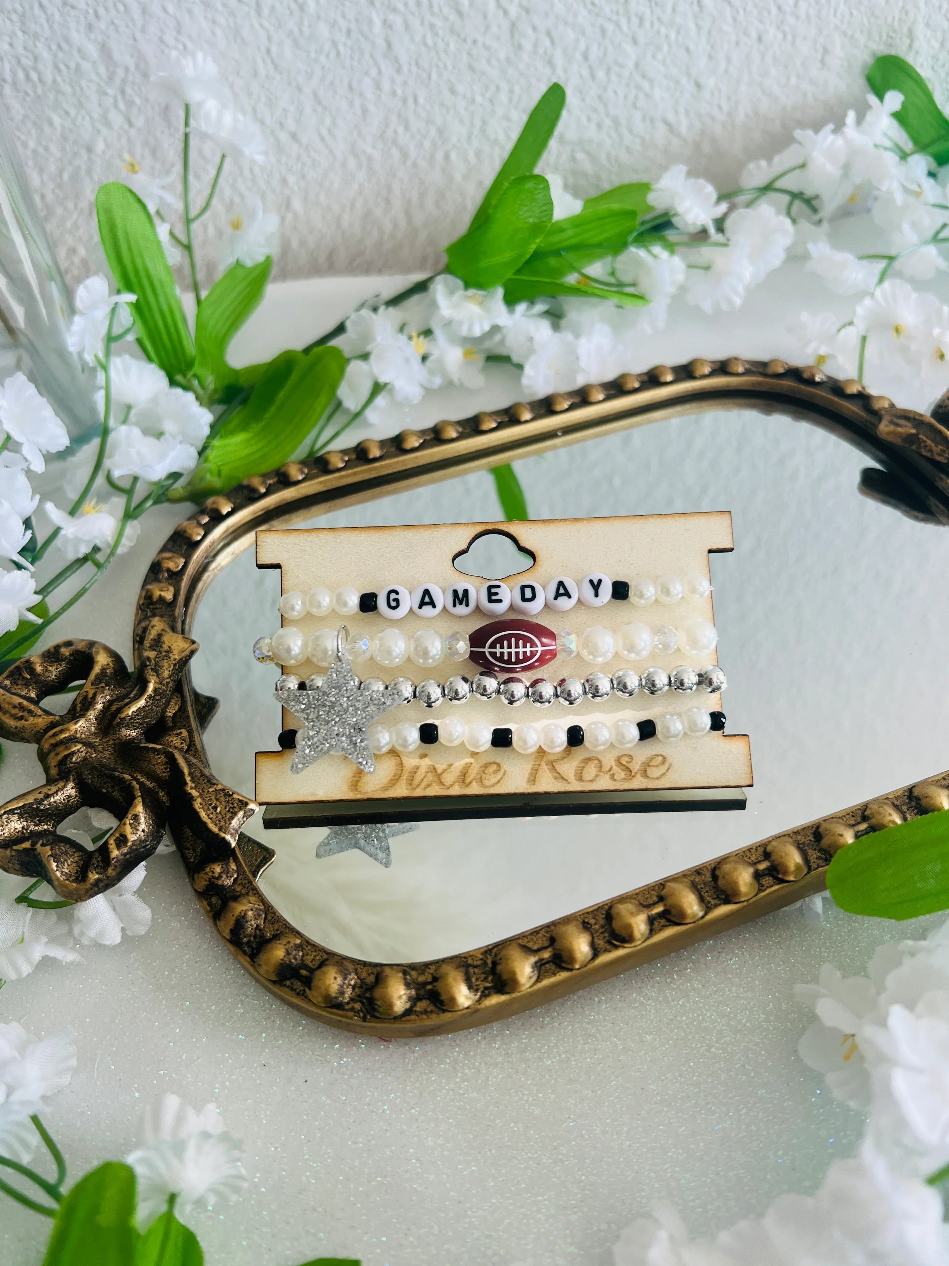 DIXIE ROSE Silver Gameday Bracelet Stack on Simply Obsessed