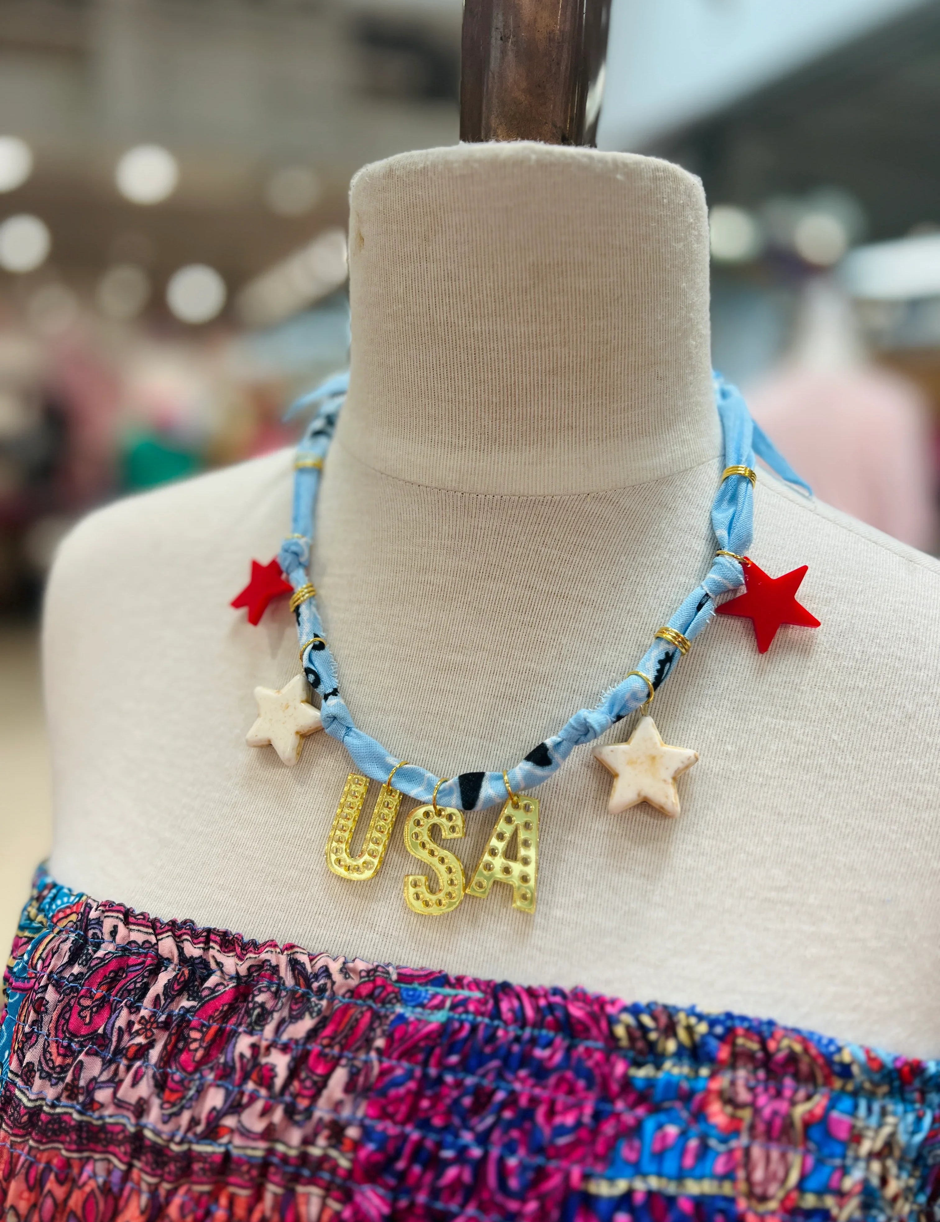 DIXIE ROSE USA Charm Bandana Necklace on Simply Obsessed