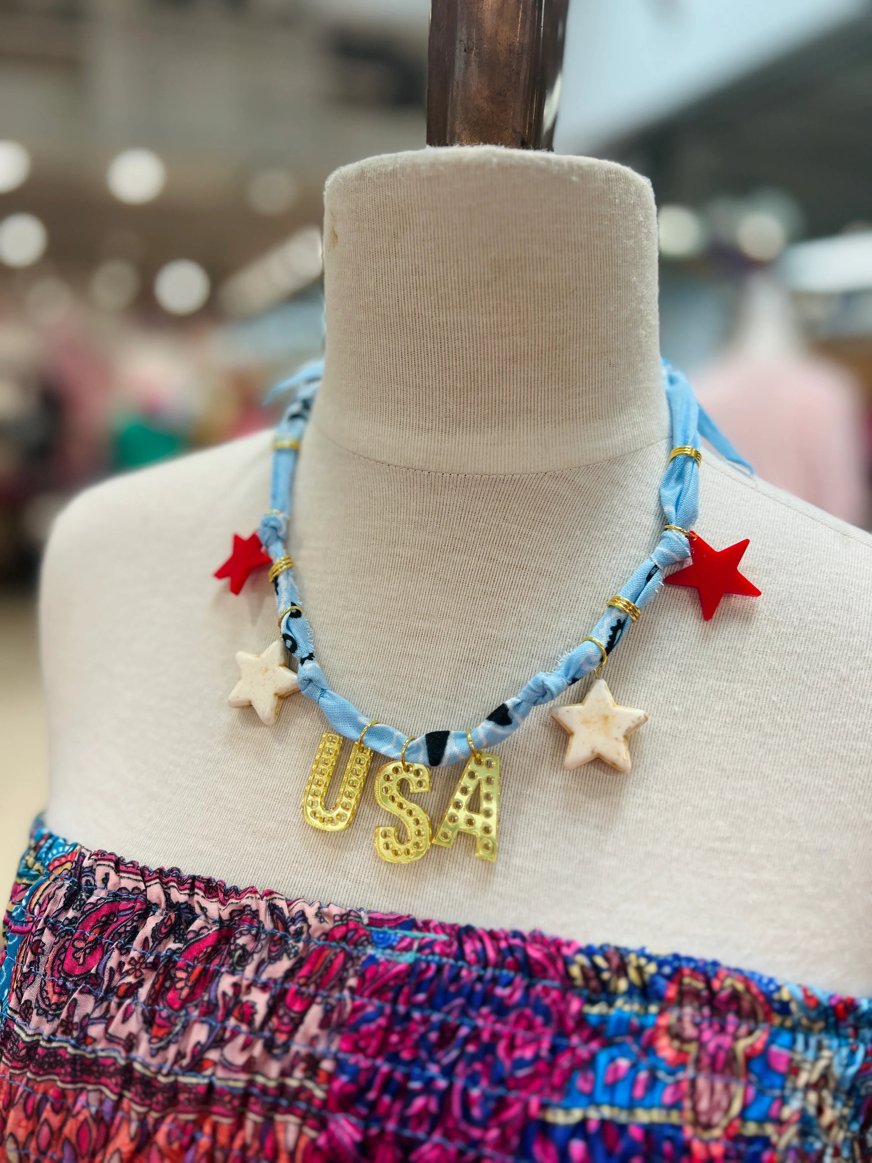 DIXIE ROSE USA Charm Bandana Necklace on Simply Obsessed