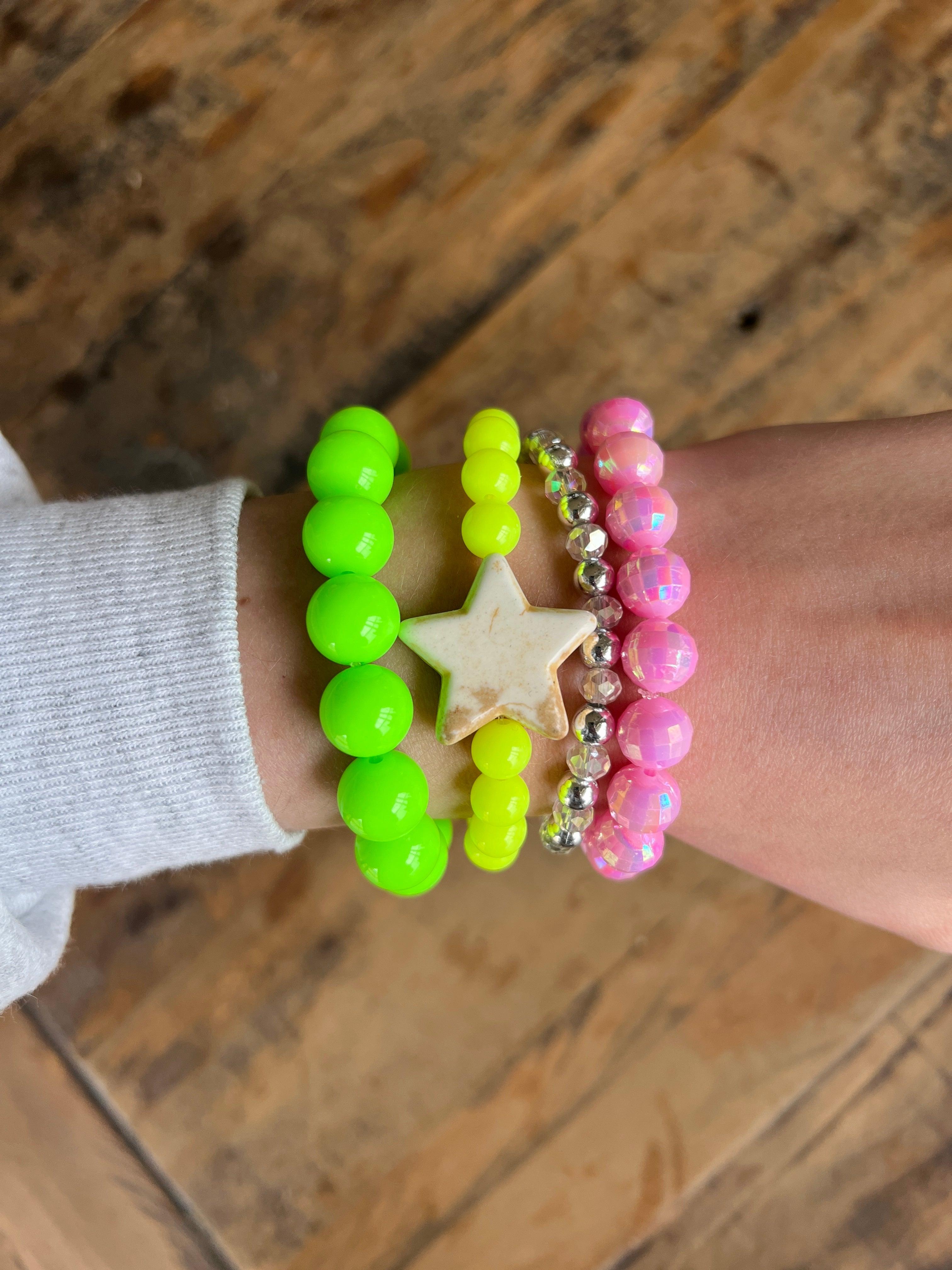DIXIE ROSE White Star Bracelet Stack on Simply Obsessed