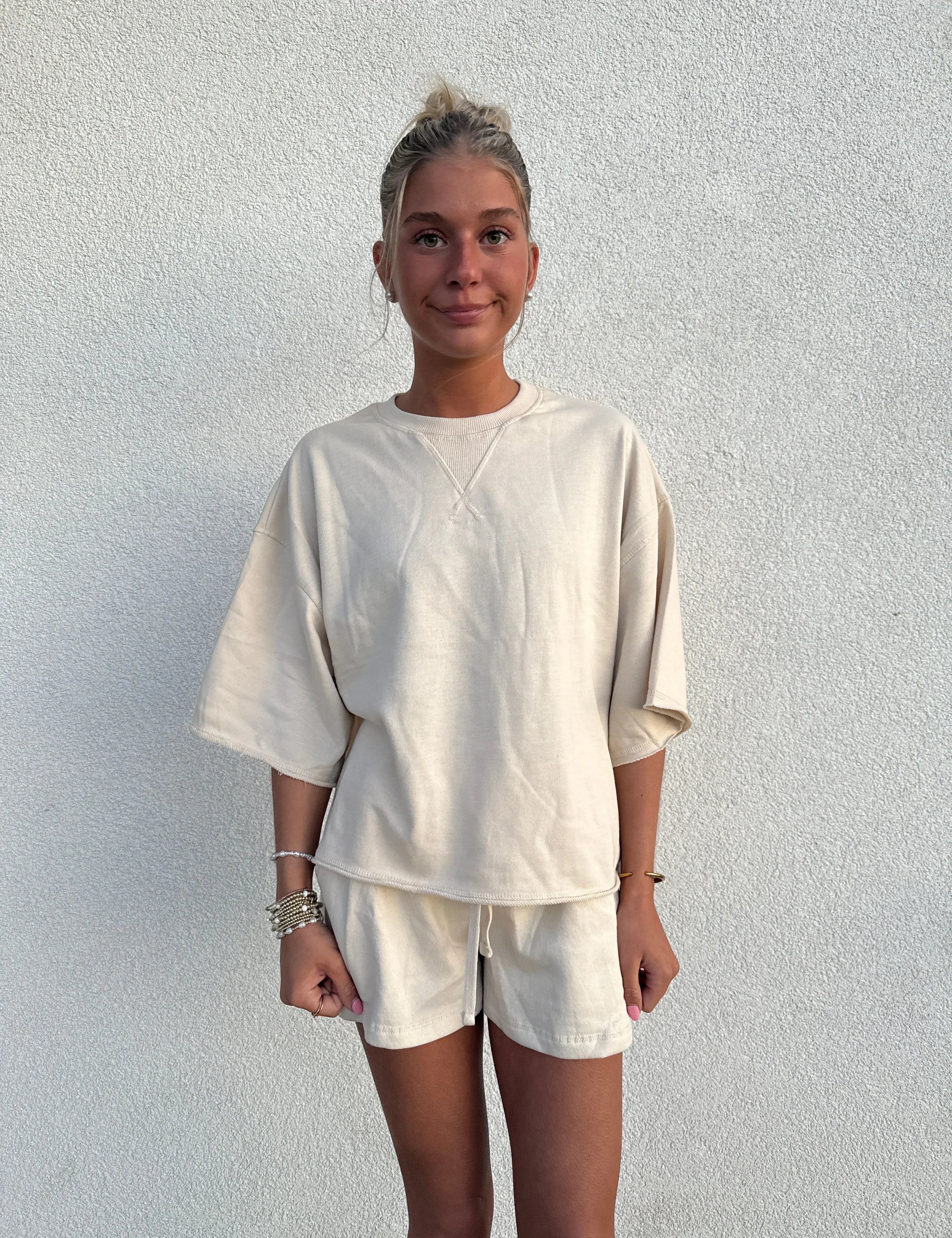 ***DOORBUSTER*** RELAXX Light Weight Fleece Short Set - OYSTER on Simply Obsessed
