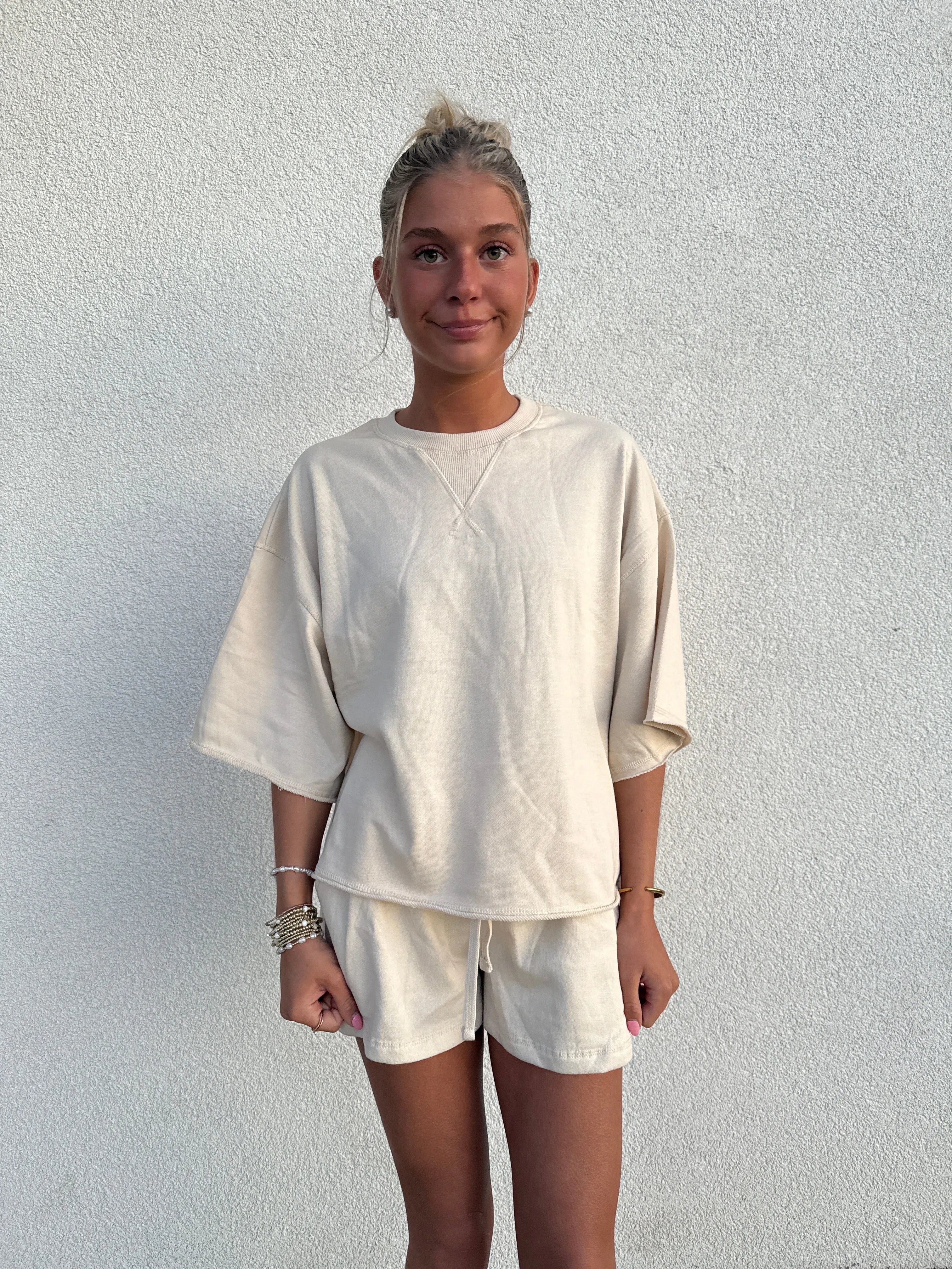 ***DOORBUSTER*** RELAXX Light Weight Fleece Short Set - OYSTER on Simply Obsessed